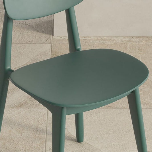 Modern Plastic Chair Open Back Dining Side Furniture in Matte Finish for Kitchen