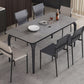 Rectangle Industrial Dining Table Black Sintered Stone Fixed Table Clearhalo 'Dining Tables & Seating' 'Dining Tables' 'dining_table' 'furn' 'furn_dining_table' 'Furniture' 'Kitchen & Dining Furniture' 1200x1200_62d1797d-7c48-4a6b-a5df-20e9c5e3077d