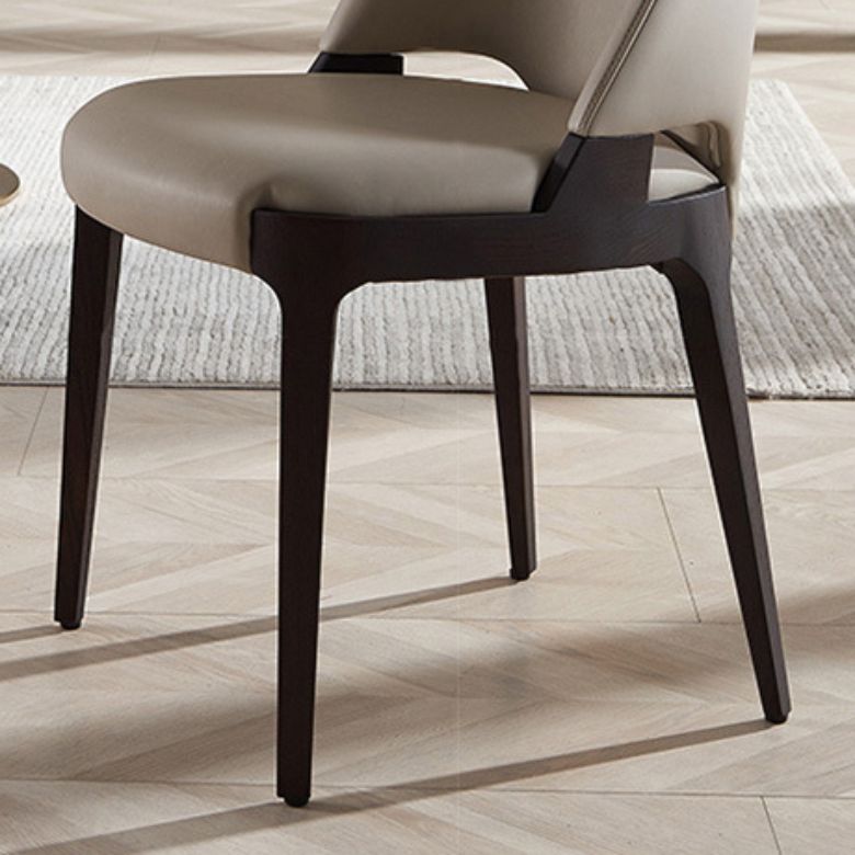 Industrial Upholstered Armless Chair Kitchen Wood Parsons Side Chair Clearhalo 'Dining Chairs' 'Dining Tables & Seating' 'dining_chair' 'furn' 'furn_dining_chair' 'Furniture' 'Kitchen & Dining Furniture' 1200x1200_62d2c83c-4a6c-4b9b-ae94-4b5573e476a2