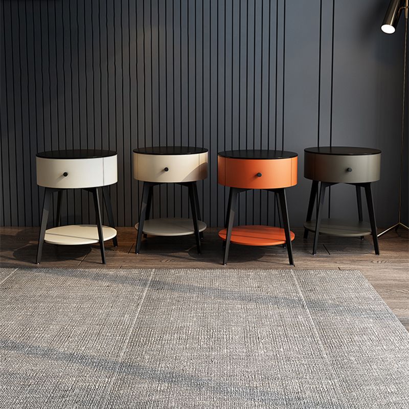 Contemporary Metal and Faux Leather Drawer Storage Bed Nightstand for Bedroom Clearhalo 'Bedroom Furniture' 'furn' 'furn_night_stand' 'Furniture' 'night_stand' 'Nightstands' 1200x1200_62d51f29-2fe8-4fd2-8f93-bc70e78e98ce