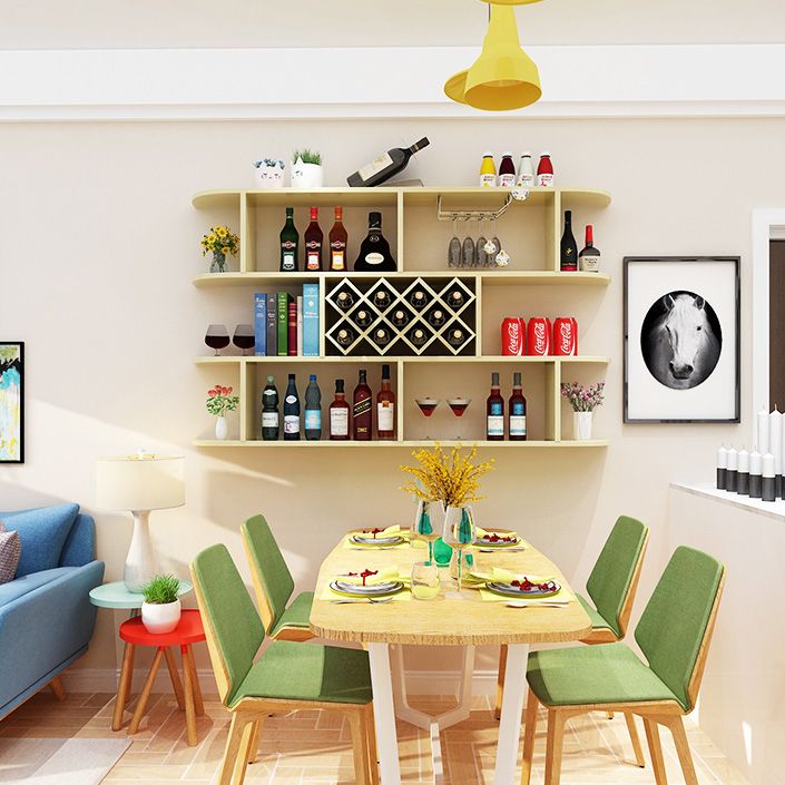 Portabottiglie a parete bottiglia di vino rettangolo e portabagagli per la casa