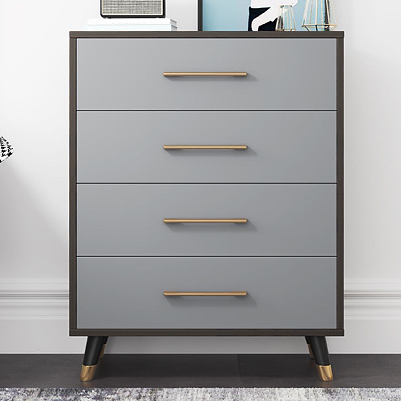 15.74" W Gray Accent Chest with Solid Wood Straight Legs Chest with Drawers