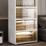 Hinged Wardrobe Armoire with Legs Contemporary Storage Cabinet