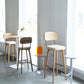 Nordic Style PU Leather Bar-stool Square Seat Counter Bar Stool with Wooden Legs Clearhalo 'Bar Furniture' 'Bar Stools' 'bar_stools' 'furn' 'furn_bar_stools' 'Furniture' 'Kitchen & Dining Furniture' 1200x1200_62dc307d-3190-491b-aa85-0351e1de4a2c