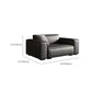 Modern Square Arm Sectional, Genuine Leather Sectional Couch in Black Clearhalo 'furn' 'furn_sectionals' 'Furniture' 'Living Room Furniture' 'Sectionals' 1200x1200_62de73b1-8238-40cf-ba2f-fefc3d149a88