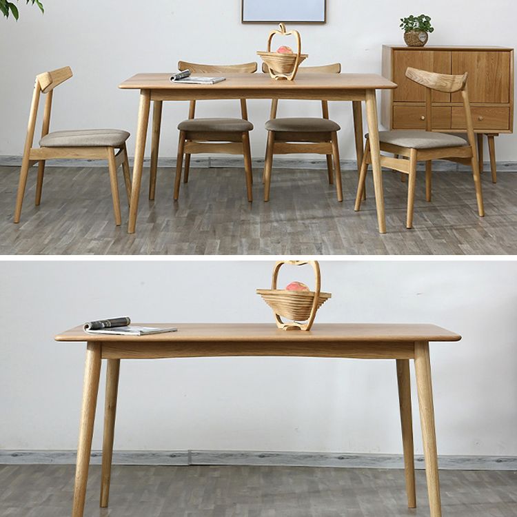 Solid Wood 4 Legs Dining Site Table Contemporary Dinette Table for Home Kitchen Clearhalo ' dining_table' 'Dining Tables & Seating' 'Dining Tables' 'furn' 'furn_dining_table' 'Furniture' 'furniture_dining_table' 'Kitchen & Dining Furniture' 'kitchen&dining_furn' 'kitchen' 'kitchen_dining_table' 1200x1200_62e17ff9-2df6-42ec-a014-ee03d0e3a52a