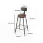 Modern Bar Stool and Table Set 1/5 Pcs Rectangle Bar Table and Upholstered Stools