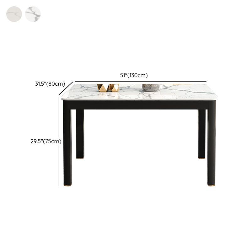 Eetkamer industriële eettafel 4 poten rechthoekige eettafel