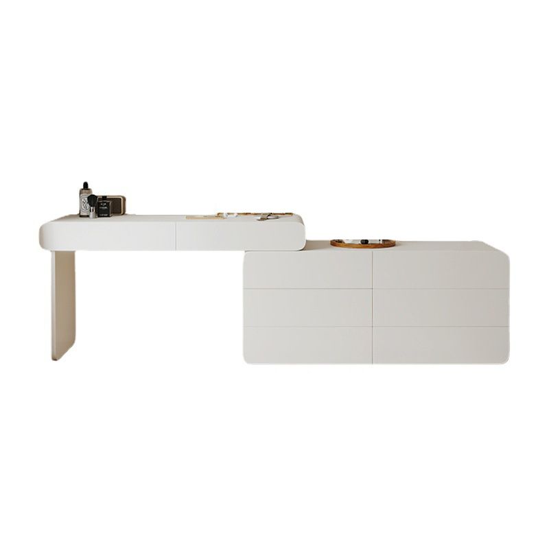 Contemporary Lighted Mirror Vanity Tables Bedroom Makeup Vanity Desk Table with Drawer