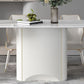 Sintered Stone White Tone Dining Table Luxury Pedestal Table for Dining Room Clearhalo 'Dining Tables & Seating' 'Dining Tables' 'dining_table' 'furn' 'furn_dining_table' 'Furniture' 'furniture_dining_table' 'Kitchen & Dining Furniture' 'kitchen' 'kitchen_dining_table' 1200x1200_62e59332-22f0-4e8c-8df9-077b86f39928