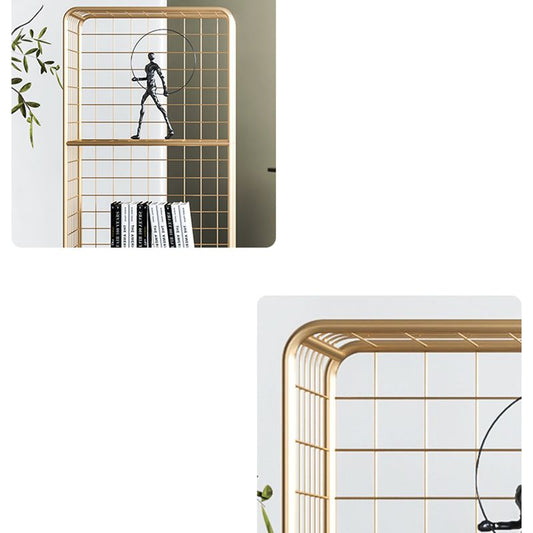 Glam Metal Bookshelf Standard Shelf Shelfshelf for Home Office