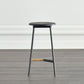 Contemporary Style Metal Bar Stool Footrest Counter Stool in Black Clearhalo 'Bar Furniture' 'Bar Stools' 'bar_stools' 'furn' 'furn_bar_stools' 'Furniture' 'Kitchen & Dining Furniture' 1200x1200_62e6e480-0232-4c8a-b695-d88561c62315