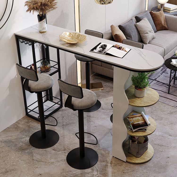 Modern 1/5 Pieces Bar Table Set Stone Counter Table with High Stools for Living Room Clearhalo 'Bar Furniture' 'furn' 'furn_home_bar_bar_sets' 'Furniture' 'Home Bars & Bar Sets' 'home_bar_bar_sets' 'Kitchen & Dining Furniture' 1200x1200_62e74d2e-5164-408f-9431-866c23615d2a