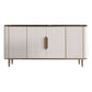 Gambe metalliche Sideboard bianca Tabella 35,4 "supporto a buffet alto con archiviazione