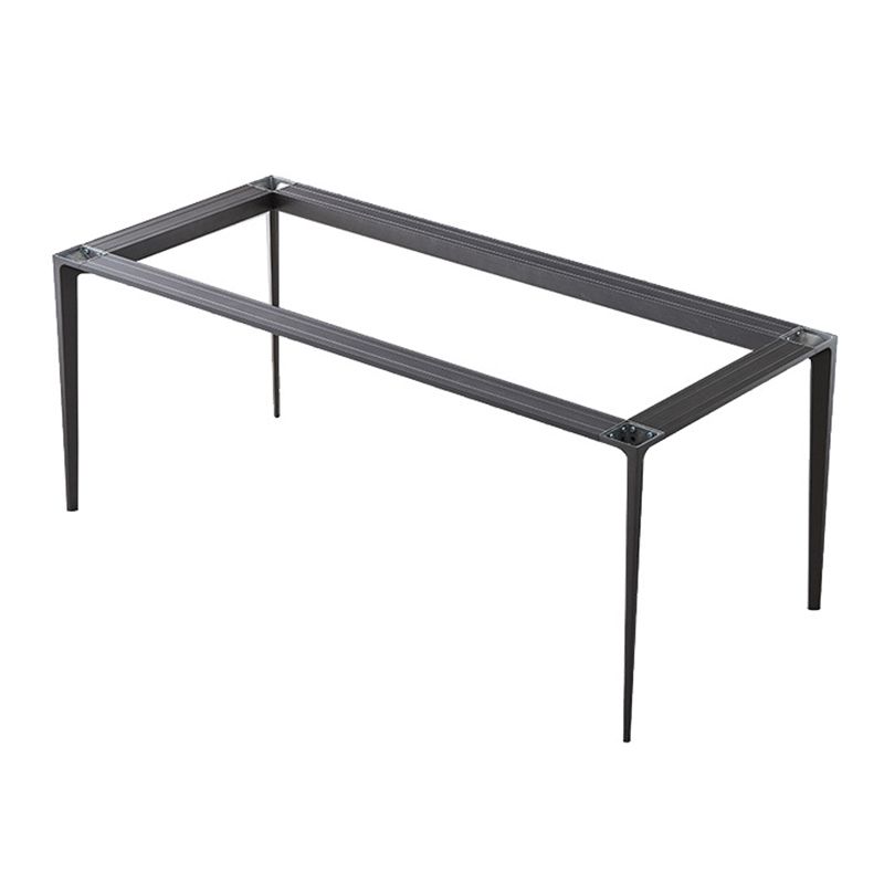 Rectangle Home Dining Table Sintered Stone Metal Frame Table with Four-leg Clearhalo ' dining_table' 'Dining Tables & Seating' 'Dining Tables' 'Furniture' 'furniture_dining_table' 'Kitchen & Dining Furniture' 'kitchen&dining_furn' 'kitchen' 'kitchen_dining_table' 1200x1200_62e7e8c9-1d9a-45b4-93df-51fb683b209b
