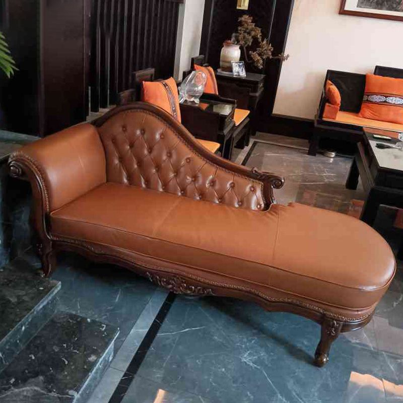 Traditional Upholstered Chaise Lounge Couch Leather Chaise Lounge Chair Clearhalo 'Chairs & Seating' 'Chaise Lounge' 'chaise_lounge' 'furn' 'furn_chaise_lounge' 'Furniture' 'Living Room Furniture' 1200x1200_62ea08c6-dfcc-47a7-9b6d-76182abbf44e