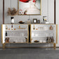 Glam Style Server Sintered Stone Sideboard with Door for Dining Room Clearhalo 'buffet_sideboard' 'Buffets & Sideboards' 'furn' 'furn_buffet_sideboard' 'Furniture' 'Kitchen & Dining Furniture' 1200x1200_62eb17c0-36e4-4a94-b061-ea5b68becb1e