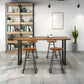 Juego de mesa de Pub rectangular moderna de 1/4/5/6 piezas, mesa de mostrador de madera con taburetes sin respaldo