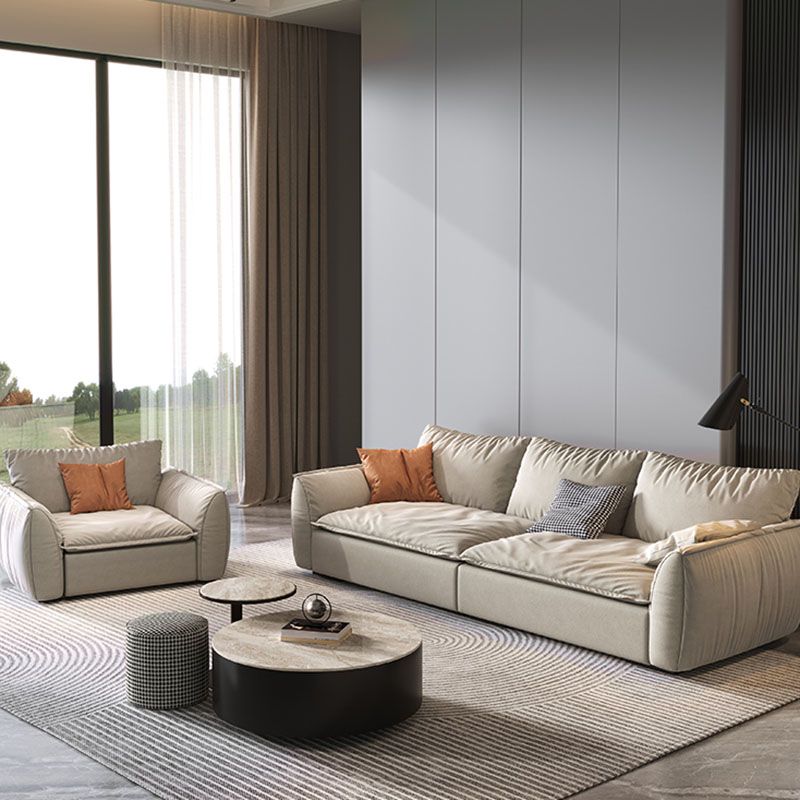 Stain Resistant Stationary Slipcovered Faux Leather Cushions Settee Clearhalo 'furn' 'furn_sofas' 'Furniture' 'Living Room Furniture' 'Sofa' 'sofas' 1200x1200_62ed994a-2797-4916-b103-3a4a603b05f0