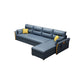 Modern Convertible Futon Sofa Bed 4-seater Settee Furniture with Bolster Pillows Clearhalo 'furn' 'furn_sectionals' 'Furniture' 'furniture_sectionals' 'kitchen' 'kitchen_sectionals' 'Living Room Furniture' 'Sectionals' 1200x1200_62ef60c2-bcbe-43de-b9f0-87aebdda1c3a