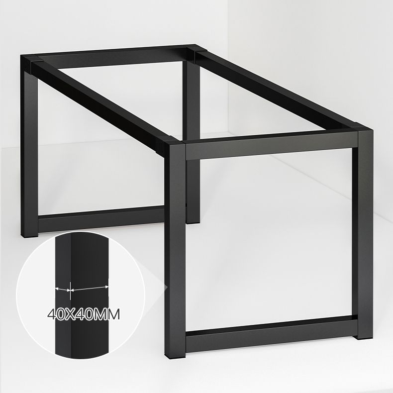 Contemporary Style Rectangular MDF Dining Set Dining Table with Metal Trestle Base Clearhalo 'Dining Room Sets' 'Dining Tables & Seating' 'dining_room_set' 'furn' 'furn_dining_room_set' 'Furniture' 'furniture_dining_room_set' 'Kitchen & Dining Furniture' 'kitchen&dining_furn' 'kitchen' 1200x1200_62f18f53-ae35-4e35-a2e5-ec06486cc03e