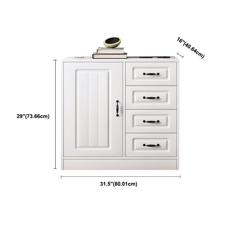 White Storage Chest Modern Style Wooden Storage Chest Dresser with Drawers and Doors Clearhalo 'Bedroom Furniture' 'Dressers & Chests' 'dressers_chests' 'furn' 'furn_dressers_chests' 'Furniture' 1200x1200_62f423bc-cad6-451d-85ee-1ed5646831dc