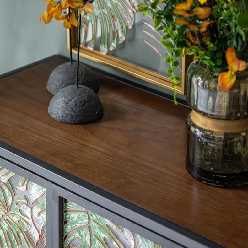 Traditional Wood Display Stand Glass Doors Storage Cabinet for Living Room Clearhalo 'Display & China Cabinets' 'display_china_cabinets' 'furn' 'furn_display_china_cabinets' 'Furniture' 'Kitchen & Dining Furniture' 1200x1200_62f476b8-9214-48f7-adb2-0f0c66fdc59f