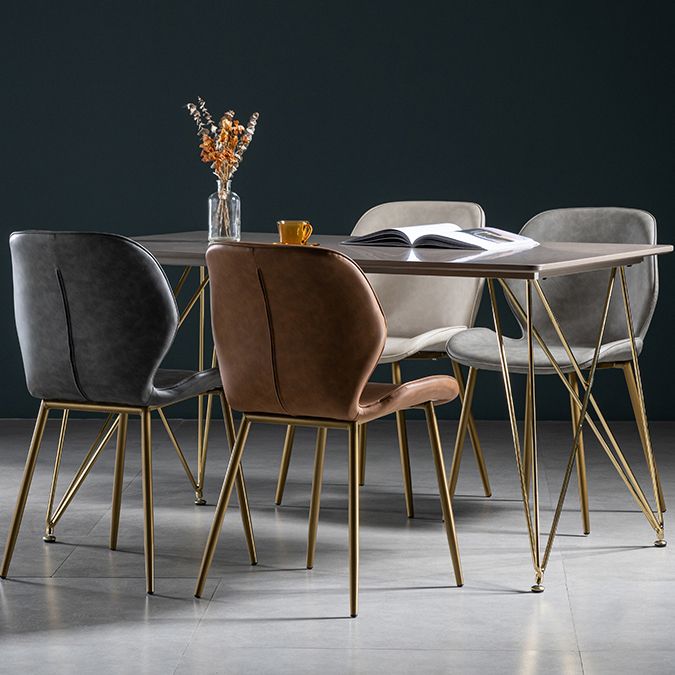 Scandinavian Leather Home Side Chair Matte Finish Wingback Dining Chair (Set of 2) Clearhalo ' kitchen&dining_furn' 'Dining Chairs' 'Dining Tables & Seating' 'dining_chair' 'furn' 'furn_dining_chair' 'Furniture' 'furniture_dining_chair' 'Kitchen & Dining Furniture' 'kitchen' 1200x1200_62f4a4f9-75c6-4325-82d6-b002375174c9