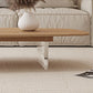 2 Legs Single Coffee Table Solid Wood Natural Free-Form Coffee Table