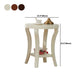 Tableau de côté traditionnel en bois rond 23,6 "Table de bout à 4 jambes de haut avec étagère