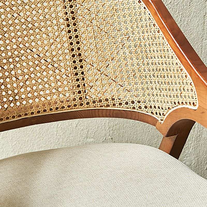 Leinenstuhl Massive Holzrahmenarme mit Basis vier Bein