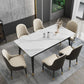 Modern Sintered Stone Dining Room Set Standard Height with Rectangle Top Dining Set Clearhalo 'Dining Room Sets' 'Dining Tables & Seating' 'dining_room_set' 'furn' 'furn_dining_room_set' 'Furniture' 'furniture_dining_room_set' 'Kitchen & Dining Furniture' 'kitchen&dining_furn' 'kitchen' 1200x1200_62fc1837-3d9e-4dad-ace9-48e294e616f5