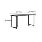 Rectangle Industrial Dining Table Black Fixed Table with Pinewood Solid Wood Clearhalo ' dining_table' 'Dining Tables & Seating' 'Dining Tables' 'Furniture' 'furniture_dining_table' 'Kitchen & Dining Furniture' 'kitchen&dining_furn' 'kitchen' 'kitchen_dining_table' 1200x1200_62fc43d3-3384-492d-8f68-c7563a661111