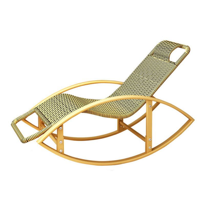 Sedia reclinabile al coperto contemporaneo standard di colore solido con braccio