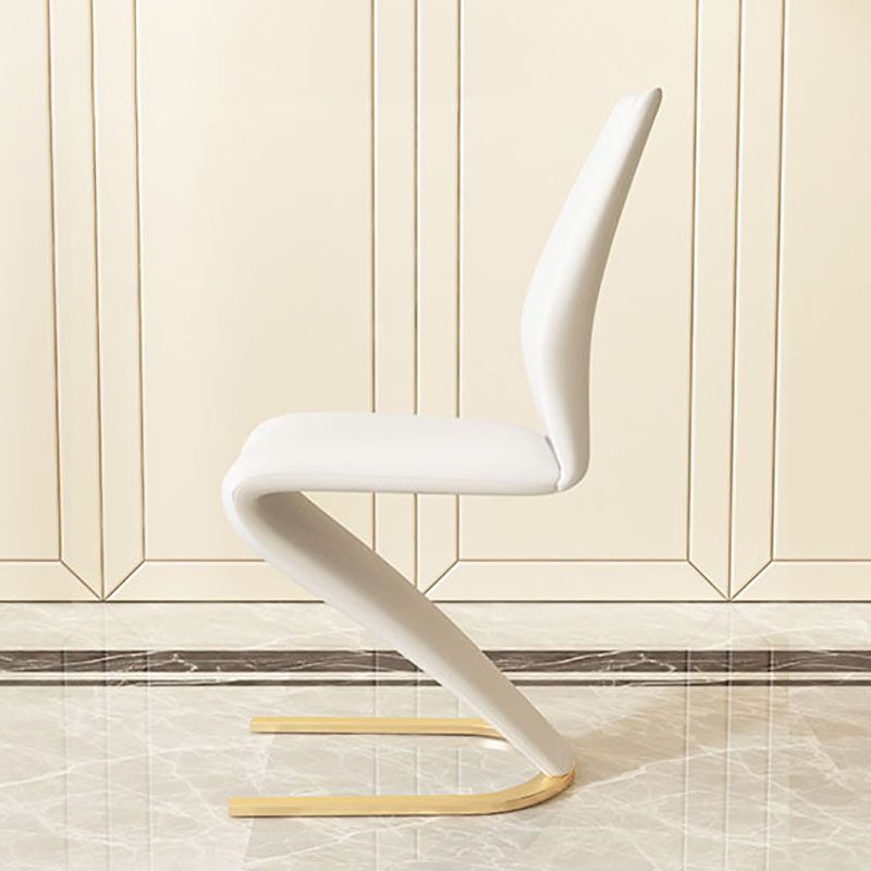 Scandinavian Style Faux Leather Dining Chairs Solid Back Chair for Kitchen (Set of 2) Clearhalo ' kitchen&dining_furn' 'Dining Chairs' 'Dining Tables & Seating' 'dining_chair' 'furn' 'furn_dining_chair' 'Furniture' 'furniture_dining_chair' 'Kitchen & Dining Furniture' 'kitchen' 1200x1200_62ffd943-70ff-47e9-bae5-141660ec634e