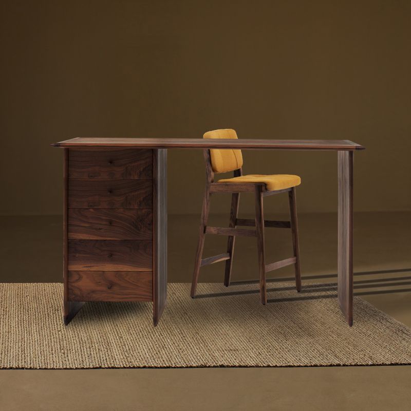 Modern Rectangle Wood Bar Table Wood Base with Lockers for Dining Room Clearhalo 'Bar Furniture' 'Bar Tables' 'bar_tables' 'furn' 'furn_bar_tables' 'Furniture' 'Kitchen & Dining Furniture' 1200x1200_6301b6ae-6c3f-4ca6-a5d9-1f2b69e612f2