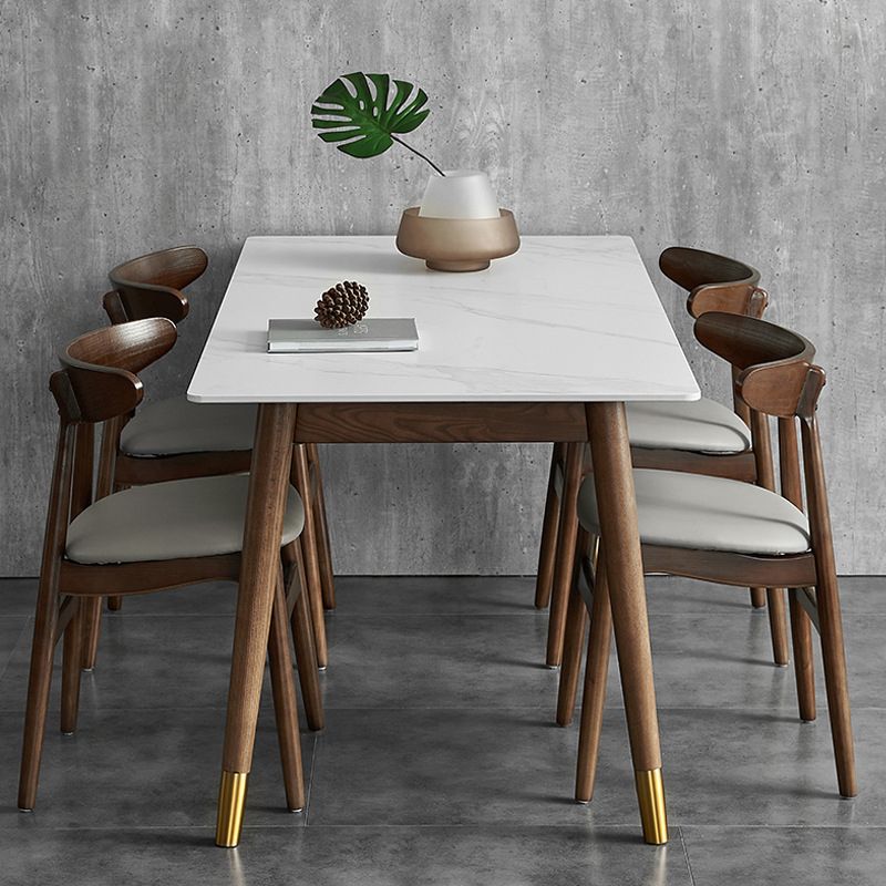 Modern Standard Sintered Stone Top Dining Room Set of Rectangle Shape for Kitchen Table Set Clearhalo 'Dining Room Sets' 'Dining Tables & Seating' 'dining_room_set' 'furn' 'furn_dining_room_set' 'Furniture' 'furniture_dining_room_set' 'Kitchen & Dining Furniture' 'kitchen&dining_furn' 'kitchen' 1200x1200_63027fc2-12e4-4513-94bf-c306b363d329