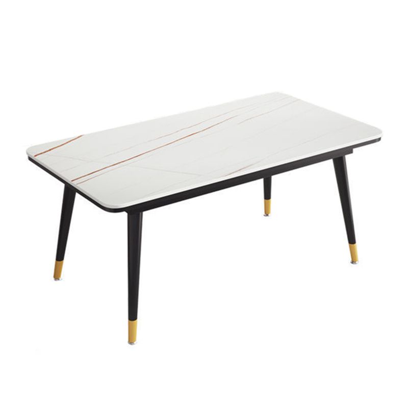 Rectangular Sintered Stone Dining Table Modern 4 Legs Furniture in Matte Finish Clearhalo 'Dining Tables & Seating' 'Dining Tables' 'dining_table' 'furn' 'furn_dining_table' 'Furniture' 'Kitchen & Dining Furniture' 1200x1200_63029fda-82b9-4413-9b9c-bb3d6cfc7165