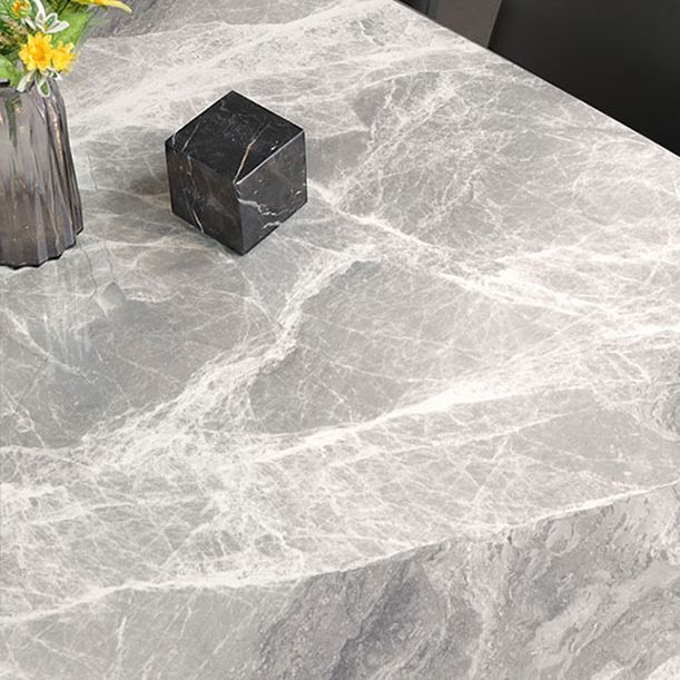 Modern Sintered Stone Table Set of 5/7 with Rectangle Table Dining Set with PU Leather Chairs Clearhalo 'Dining Room Sets' 'Dining Tables & Seating' 'dining_room_set' 'furn' 'furn_dining_room_set' 'Furniture' 'furniture_dining_room_set' 'Kitchen & Dining Furniture' 'kitchen&dining_furn' 'kitchen' 1200x1200_6302af32-41b6-4ac7-913d-b18ca9b6a256