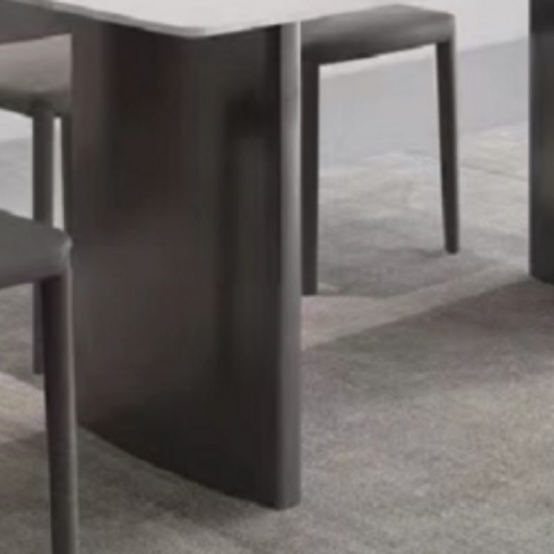 モダンなダイニングテーブルセットメタルベースのキッチン家具セット付き1/4/6/7ピース