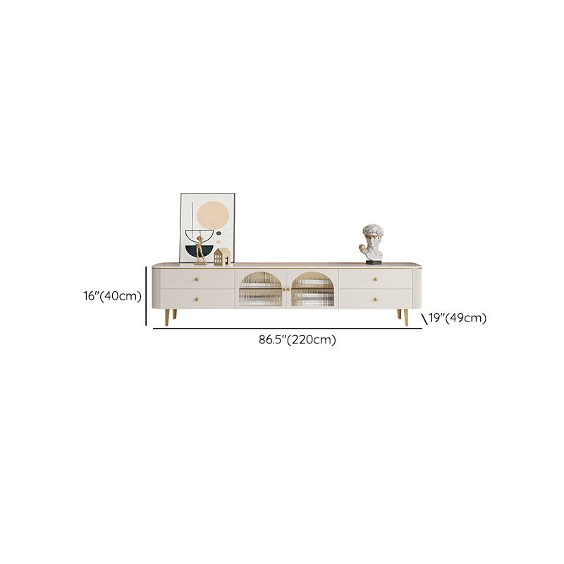 Modern TV Console Stone Media Console Enclosed Storage Console with Drawers Clearhalo 'furn' 'furn_tv_stands_entertainment_centers' 'Furniture' 'Living Room Furniture' 'TV Stands & Entertainment Centers' 'TV Stands & Media Storage Furniture' 'tv_stands_entertainment_centers' 1200x1200_6302f2ea-4432-4b59-af9e-d1cfc8ba2d99