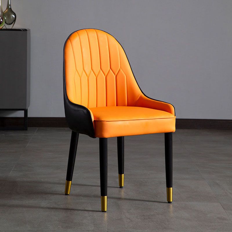 Scandinavian Upholstered Dining Chairs Arm Solid Back Dining Side Chair Clearhalo 'Dining Chairs' 'Dining Tables & Seating' 'dining_chair' 'furn' 'furn_dining_chair' 'Furniture' 'Kitchen & Dining Furniture' 1200x1200_6303f410-c50a-47ca-bf0e-d55f73e02d90