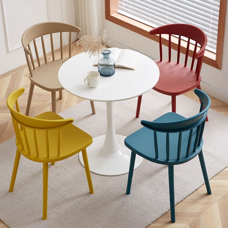 Scandinavian Plastic Armless Chair Windsor Back Restaurant Chair Clearhalo 'Dining Chairs' 'Dining Tables & Seating' 'dining_chair' 'furn' 'furn_dining_chair' 'Furniture' 'furniture_dining_chair' 'Kitchen & Dining Furniture' 1200x1200_6304e0c5-9a5d-4d70-be04-7dcd183d1b53