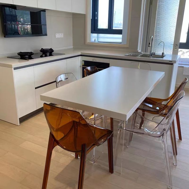 Rectangle Wood Top Dining Table Acrylic Base Modern Dining Table for Living Room Clearhalo 'Dining Tables & Seating' 'Dining Tables' 'dining_table' 'furn' 'furn_dining_table' 'Furniture' 'furniture_dining_table' 'Kitchen & Dining Furniture' 'kitchen' 'kitchen_dining_table' 1200x1200_6306e5f2-85a2-4cab-9465-a980ae17fee4