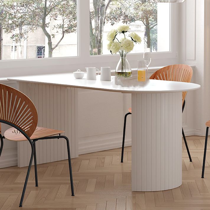 Double Pedestal Table Stone Dining Room Home Furniture with Pine Solid Wood Clearhalo ' dining_table' 'Dining Tables & Seating' 'Dining Tables' 'Furniture' 'furniture_dining_table' 'Kitchen & Dining Furniture' 'kitchen&dining_furn' 'kitchen' 'kitchen_dining_table' 1200x1200_6308744c-b62a-4f55-b0de-ba1801262c07