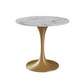 Metal Traditional Luxury Round Table Sintered Stone Table with Tulip Base for Home Clearhalo 'Dining Tables & Seating' 'Dining Tables' 'dining_table' 'furn' 'furn_dining_table' 'Furniture' 'Kitchen & Dining Furniture' 1200x1200_6308a1cf-d4be-4d69-b4c6-b1fe4a7ee6af
