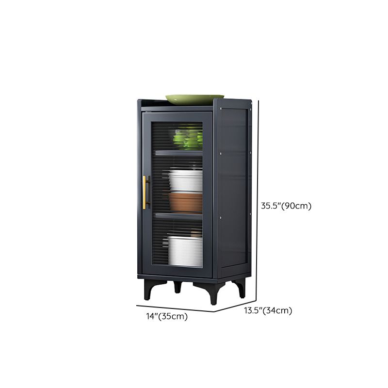 Server glam buffet nero server in bambù per sala da pranzo