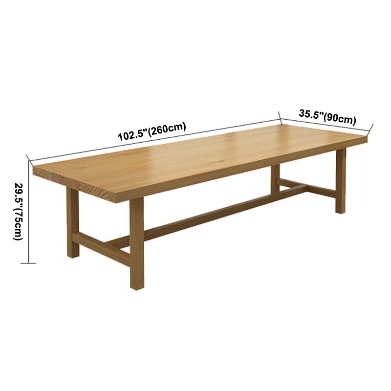 Solid Wood Industrial Rectangle Indoor Table Wood Top Table with Trestle Clearhalo ' dining_table' 'Dining Tables & Seating' 'Dining Tables' 'furn' 'furn_dining_table' 'Furniture' 'furniture_dining_table' 'Kitchen & Dining Furniture' 'kitchen&dining_furn' 'kitchen' 'kitchen_dining_table' 1200x1200_630b37ab-6c29-4c06-8d1f-131475de896f