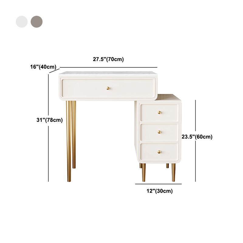 Luxurious Vanity Makeup Dressing Table Solid Wood Dresser with Metal Legs Clearhalo 'Bedroom Furniture' 'furn' 'furn_makeup_vanities' 'Furniture' 'Makeup Vanities' 'makeup_vanities' 1200x1200_630f26eb-c2e8-4196-94b2-b7f49631be28
