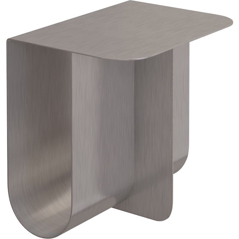 Metal Rectangle Top Side Table 14.96" Tall Abstract Base End Table with Storage Clearhalo 'Coffee & Accent Tables' 'End & Side Tables' 'end_side_tables' 'furn' 'furn_end_side_tables' 'Furniture' 'Living Room Furniture' 1200x1200_630fcb19-a107-4d4a-b3a0-8e89fc6a0a5d